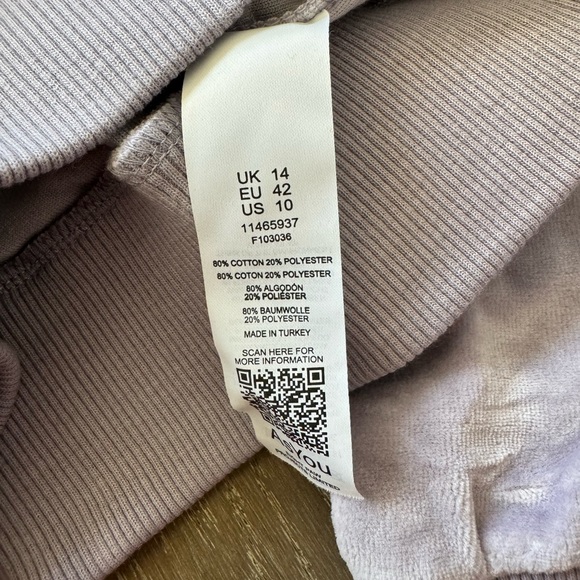 ASOS Asyou velour hoodie in mauve - Picture 2 of 6